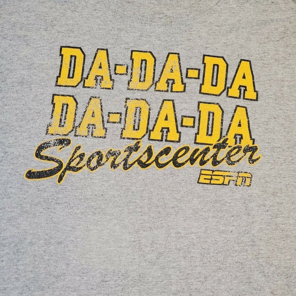 Vintage Mens Small‎ ESPN Sportscenter Shirt Gray